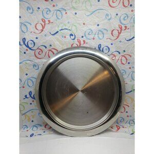Frontgate 14" Stainless Steel Hot Cold Serving Plate Platter Made Italy READ!